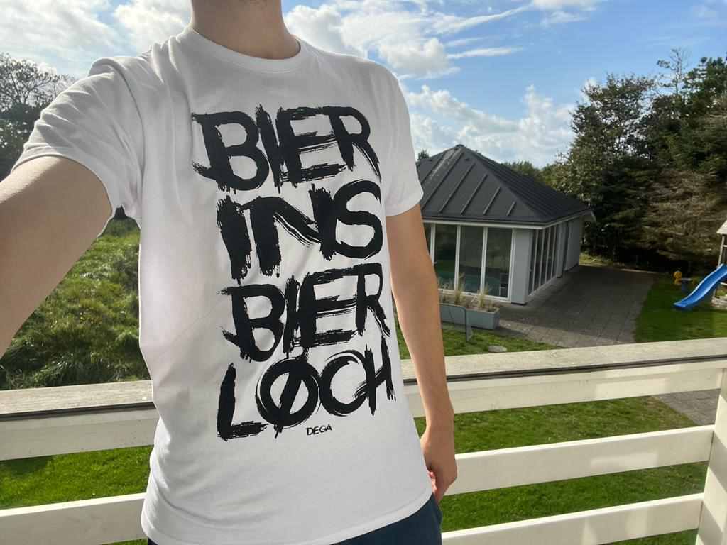 Bier-ins-Bierloch-T-Shirt